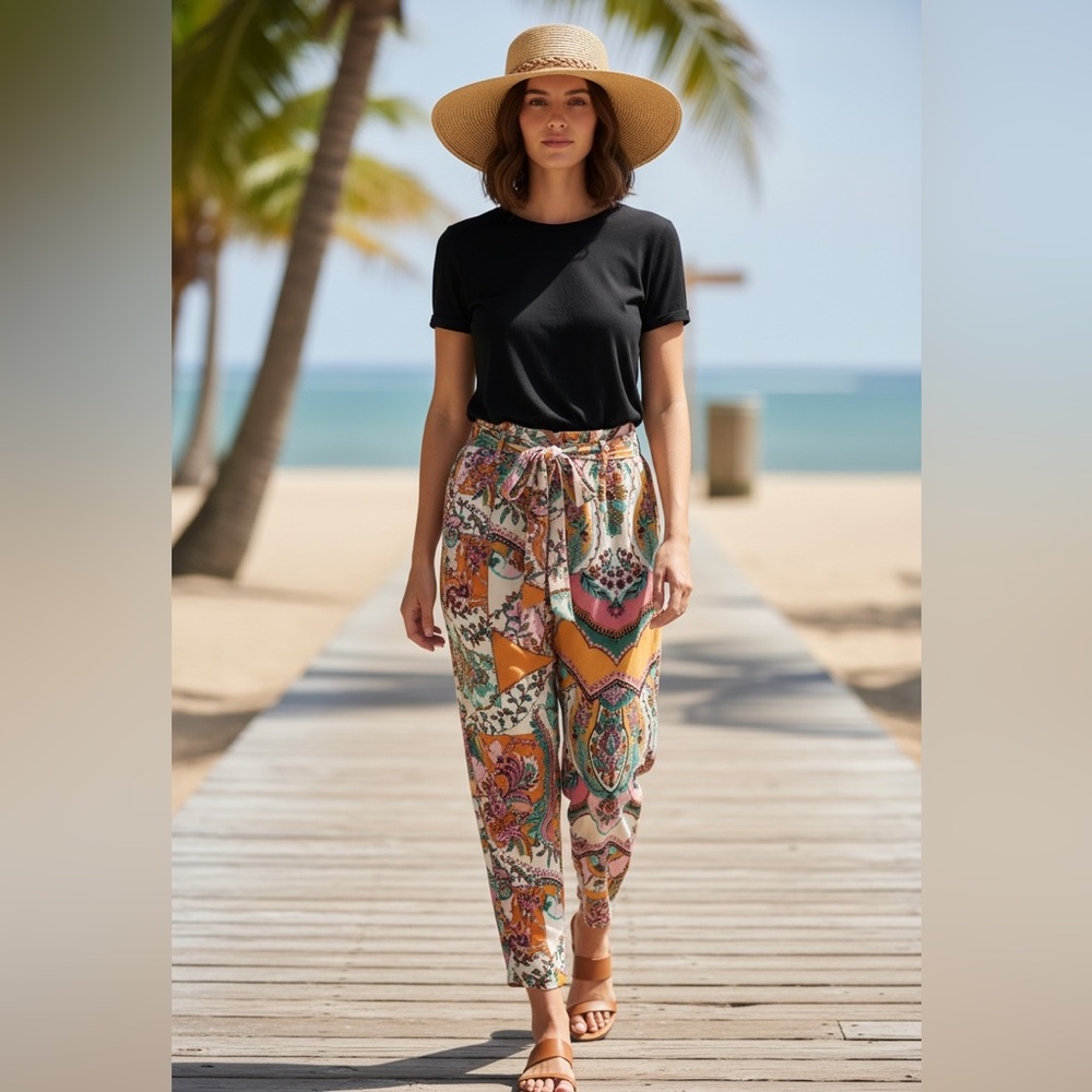 ELIANE ROSE Paisley Crop Pants